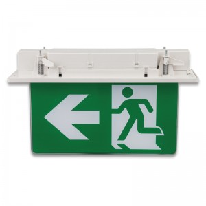 Led exit sign emergency lights ceiling flush mounted LX-708AT
