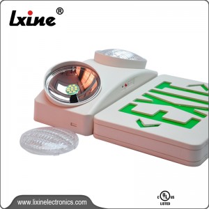 Exit sign and emergency light combo LX-7501LG/R