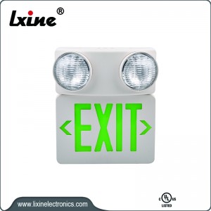 Exit sign and emergency light combo LX-7501LG/R