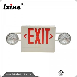 Led exit sign emergency lights surface and ceiling mountable LX-7604LG/R