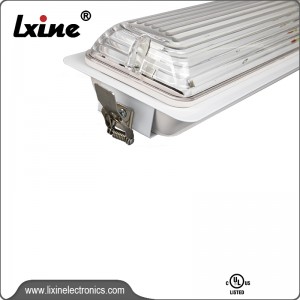 Bulkhead emergency lamp with single fluorescent tube LX-632