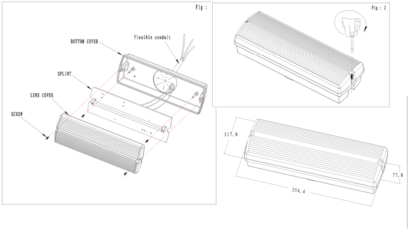 TUV CE LED Bulkhead Emergency Light(Ma ( (3)