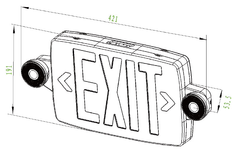 UL Exit Sign LX-757A12RG (2)