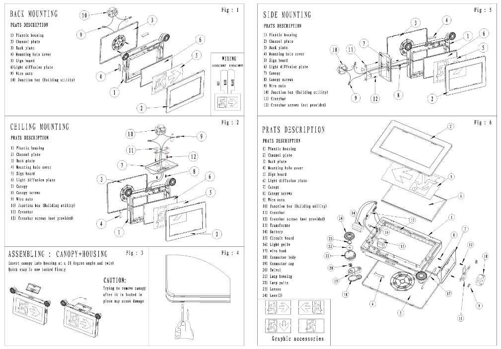 UL Exit Sign LX-754A34R  G (1)
