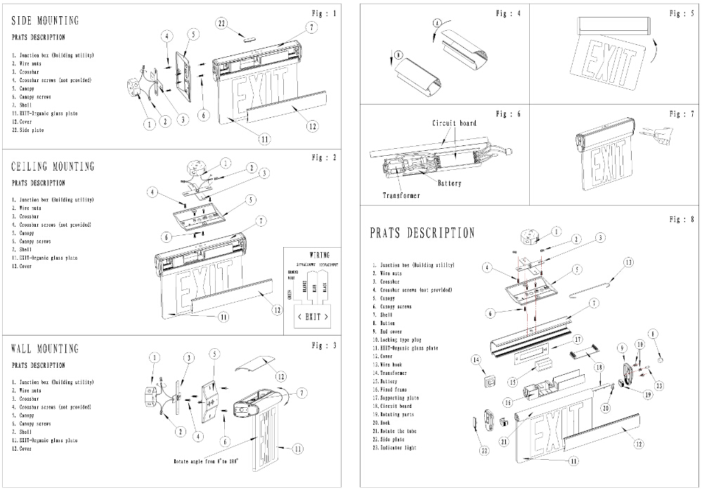 UL Exit Sign LX-741A12R    G (2)